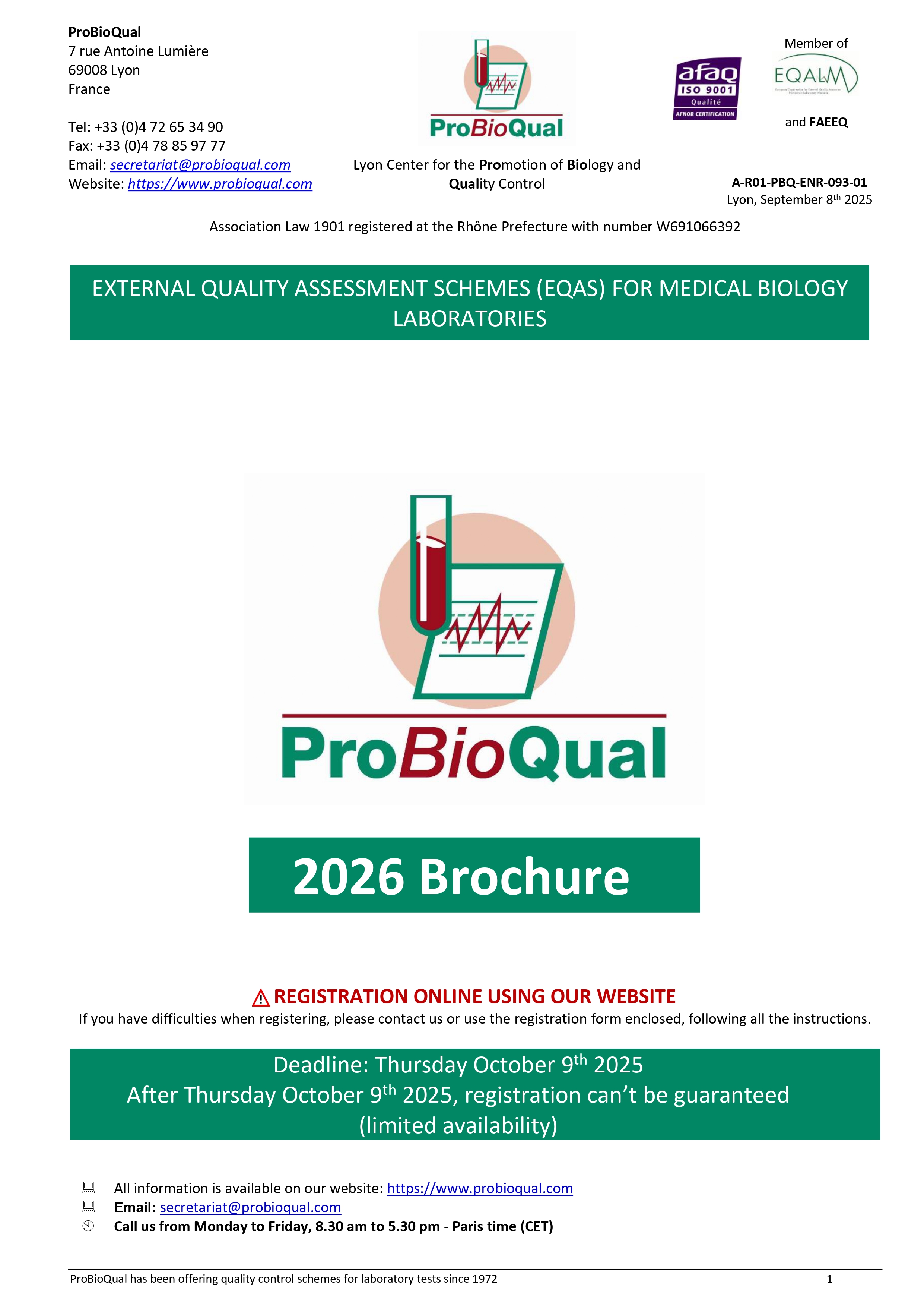 Brochure of Probioqual